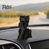 Talos 3D Printed Melting Skeleton Statue, Matte Black Gothic Skull Holding Chin Figurine, Dark Style Sculpture for Home Decor Desktop Ornament