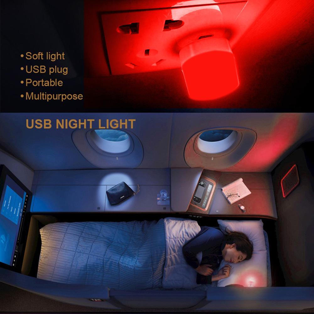 10PCS USB Night Light Mini LED Night Light USB Plug Lamp Super Bright Round Eye Protection Book Light Computer Mobile Power Lamp