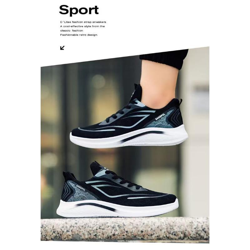 Men's Running Shoes New Breathable Mesh Lightweight Casual Sneakers, Trendy Versatile Athletic Shoes for Teens