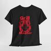 Grill Master Bbq T Shirt Barbecue Flames Spatula Fork Fathers Day Vintage Top For Everyday Wear Soft Versatile Stretched
