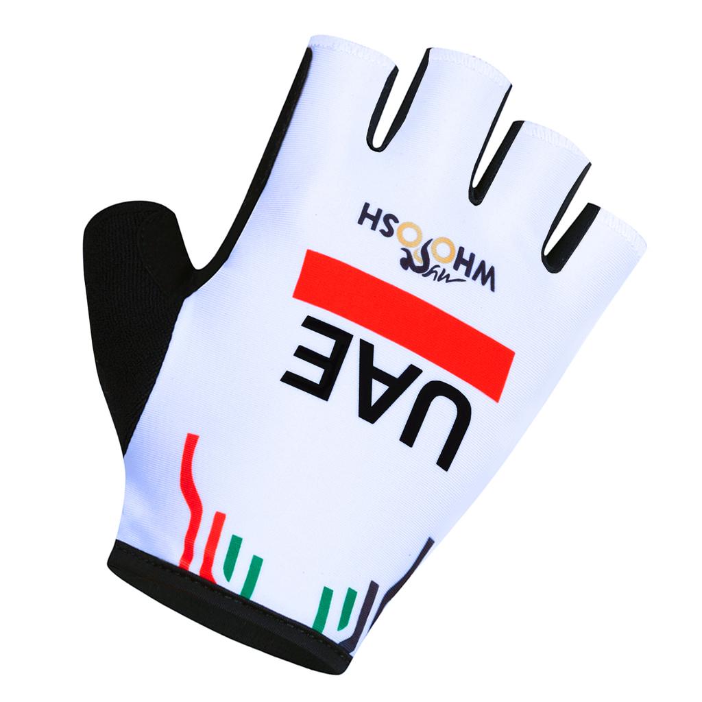 UAE 2025 Anti Slip Shock Breathable Half Finger Gloves INEOS Team Cycling Gloves Fitness Gym Bodybuilding Exercise Sports Gloves
