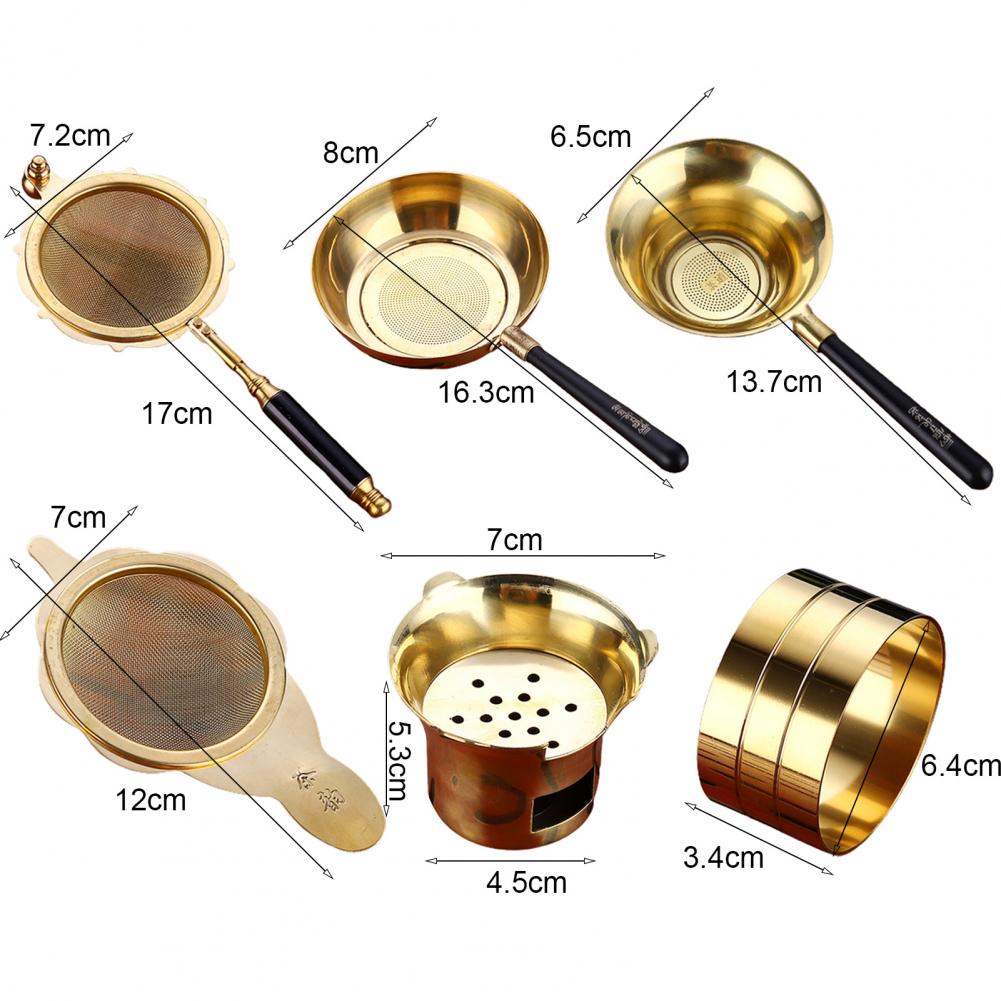 Convenient Tea Drain Filter Golden Tea Coffee Strainer Fine Mesh Filter Multi-purpose Eco-friendly Tea Spoon for Restaurant