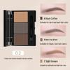 Tri-Color Eyebrow and Nose Shadow Palette with Brushes for Beginners