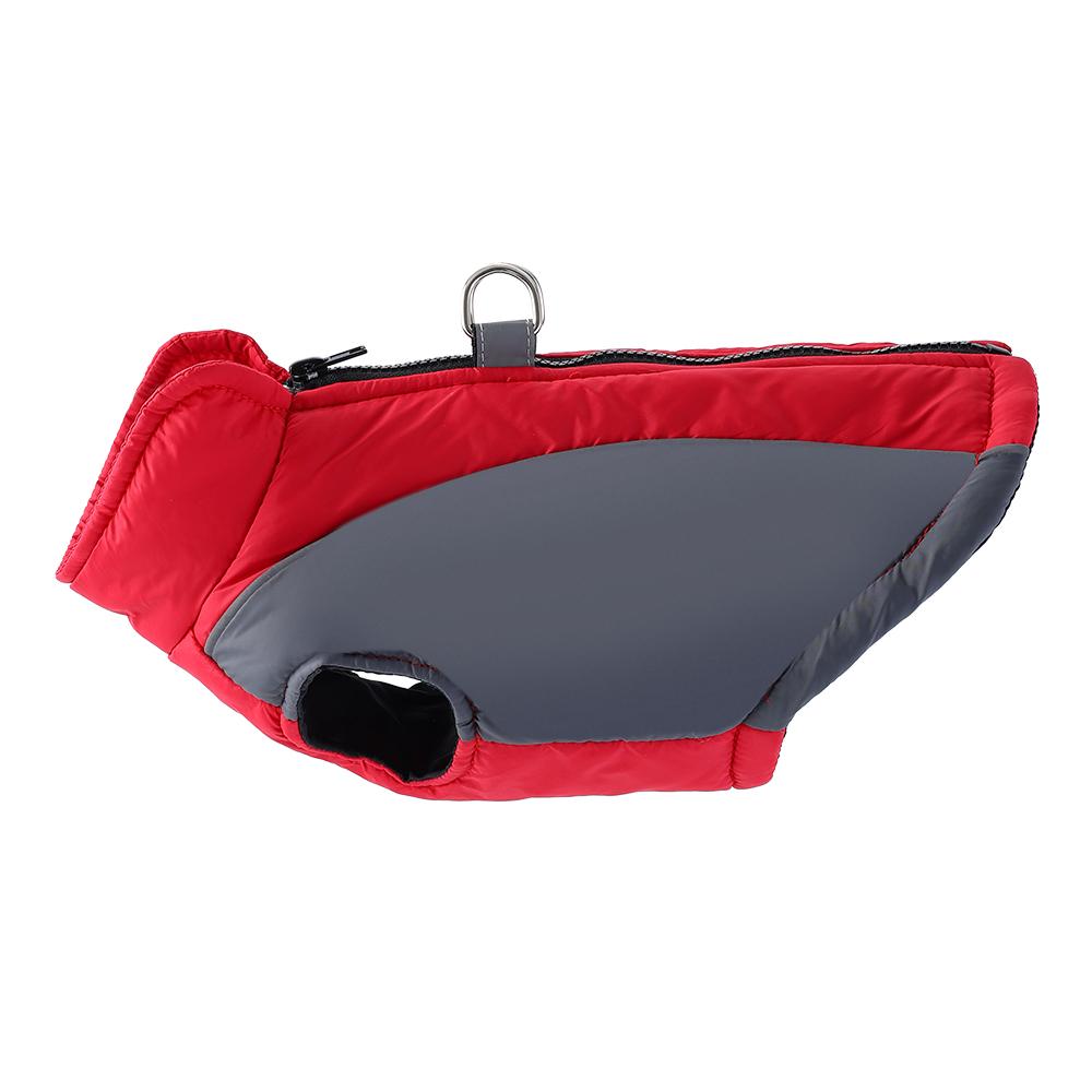 Reflektierende Winter-Skijacke Kontrastfarbige Einsätze Warme Welpenweste Mäntel D-Ring Reißverschluss Mopsjacke Klein Mittel Hund Haustierkostüm