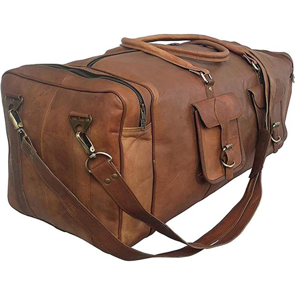 Cuero LEATHER DUFFEL WITH TOILETRY BAG TRVELLING COMPLETE COMBO WITH NICE TOILETRY AND GREAT DUFFEL
