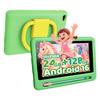 Kids Tablet 7 Inch, Android 16, 24GB RAM+128GB ROM, Parental Control, Shockproof Case With Stand