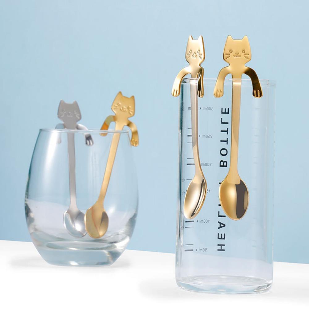 Kitchen Gadget Long Handle Stainless Steel Teaspoon Dessert Spoon Stirring Spoons Coffee Spoon