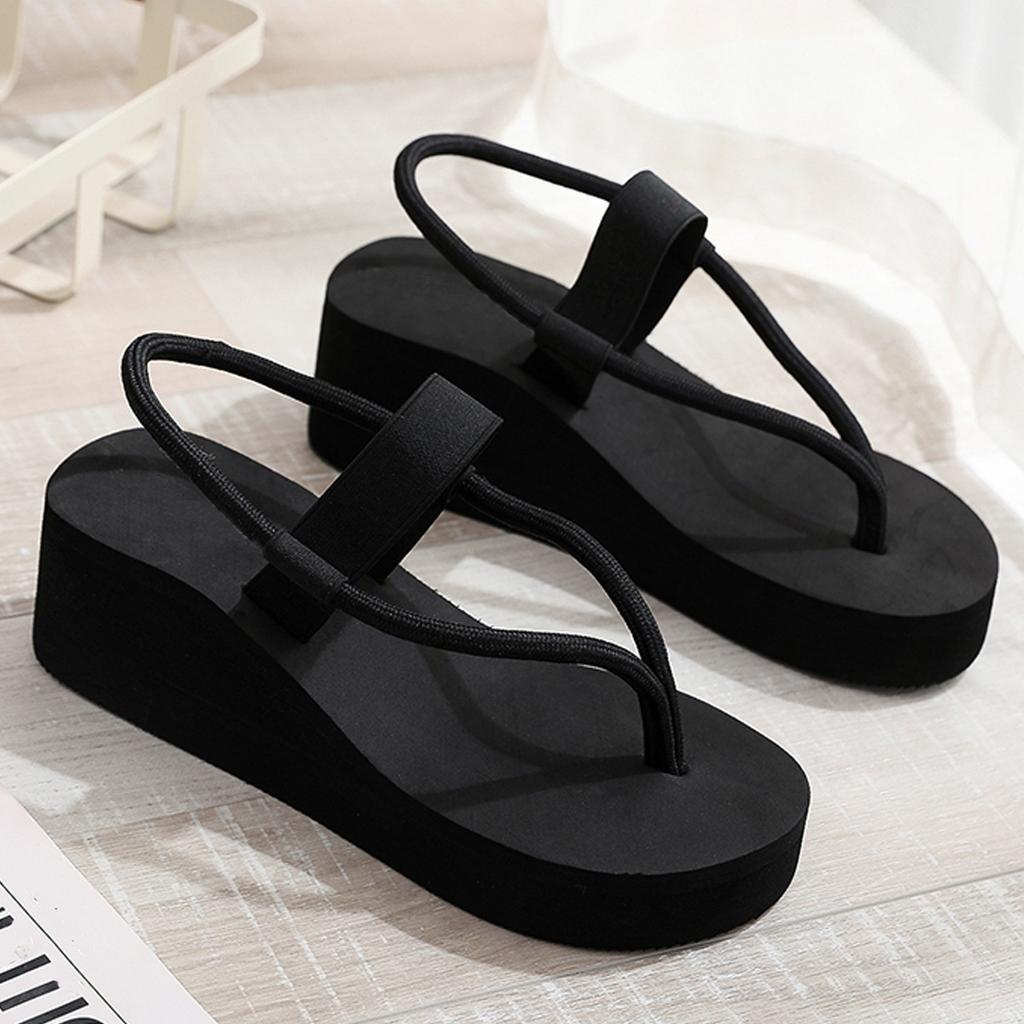 Fashion Women Leisure Wedges Sandals Summer Platform Shoes Light Weight Soft EVA Sole Girls Beach Street Flip Flops Plus Size 41 Sandal