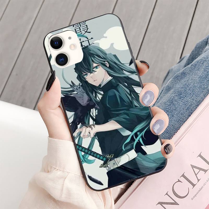 Muichiro Tokito Kimetsu No Yaiba Phone Case for Iphone 13 11 12 13 Mini Pro XS MAX 8 7 6 6S Plus X 5S SE 2020 XR Cover