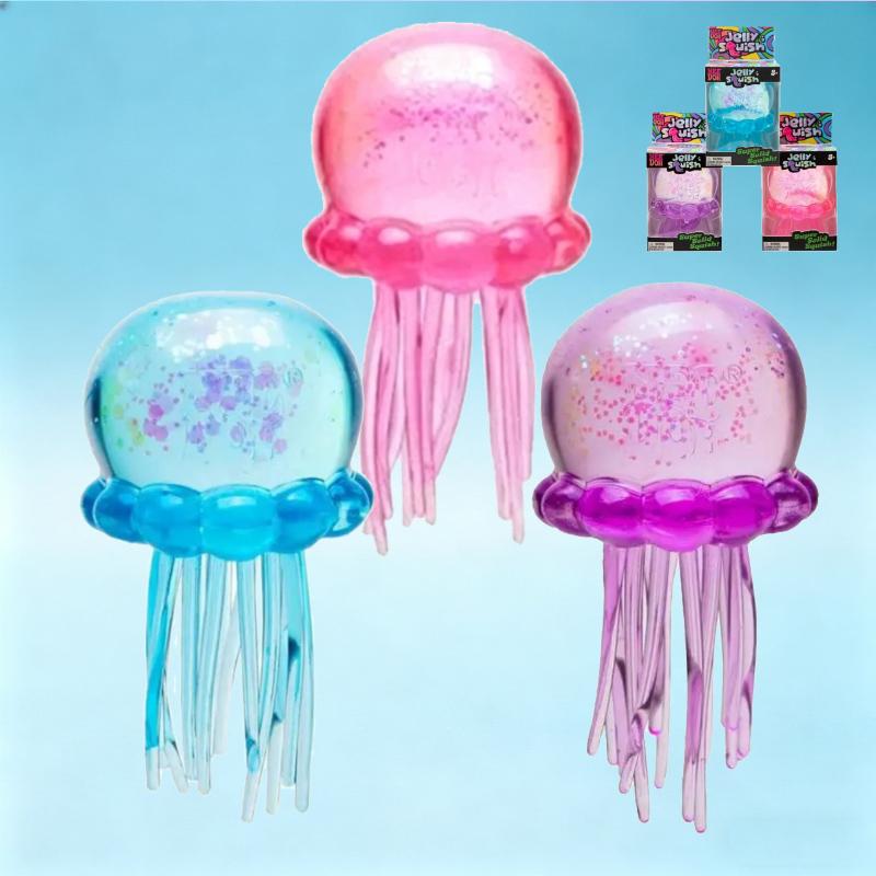 Jellyfish Squish Octopus Water Play Toy Outdoor Beach Squeeze Toy Stress Balls Fidget Relief for Kids