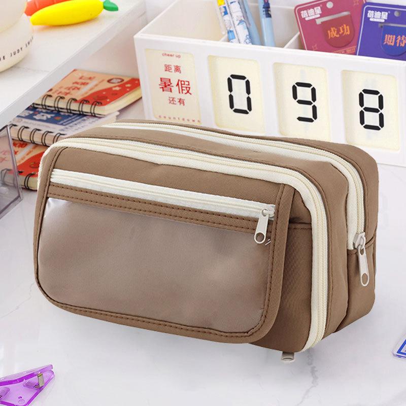 New Transparent Pencil Case, Nine-layer Panda Pencil Case, Large-capacity Stationery Case, High-value Pencil for Junior High School Students and Girls