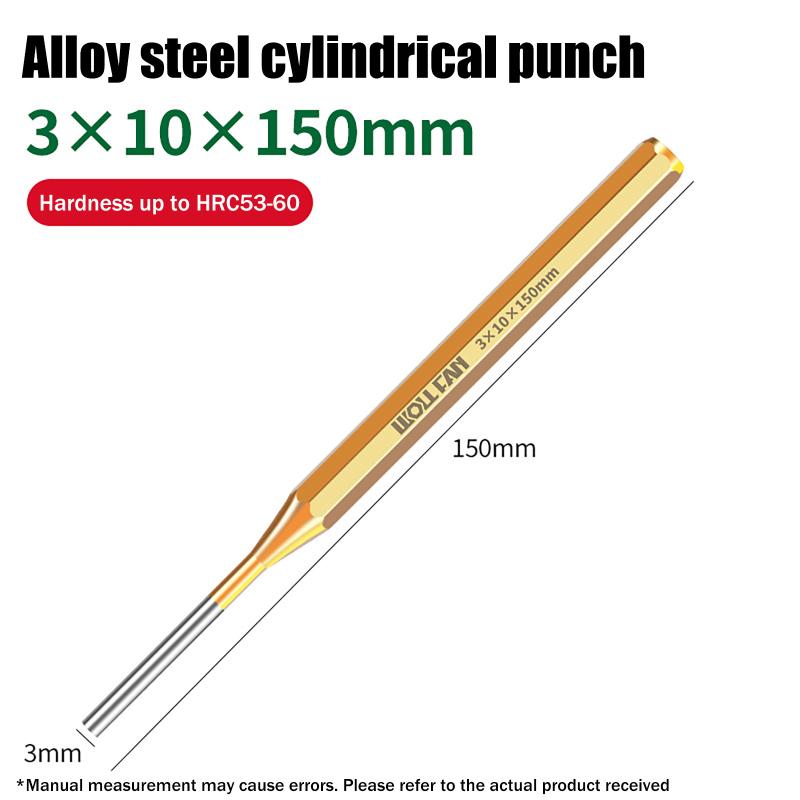 2-10mm Brass Punch Roll Pin Punch Tool Remover 150mm For Heavy Duty Chisel Cone Punch For Machinery Hand Tools