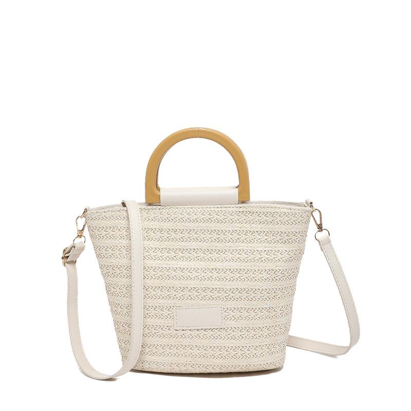 Summer beautiful portable bucket bag simple high-end texture sweet temperament versatile shoulder messenger bag