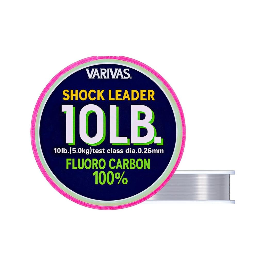 Varivas Fluorocarbon Shock Leader 10lb Line, 30m, (2.5).