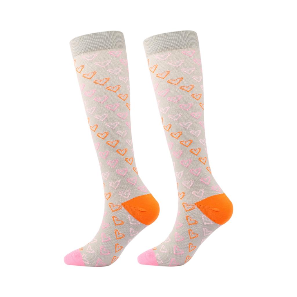 Heart-shaped Polka Dot Sports Compression Stockings