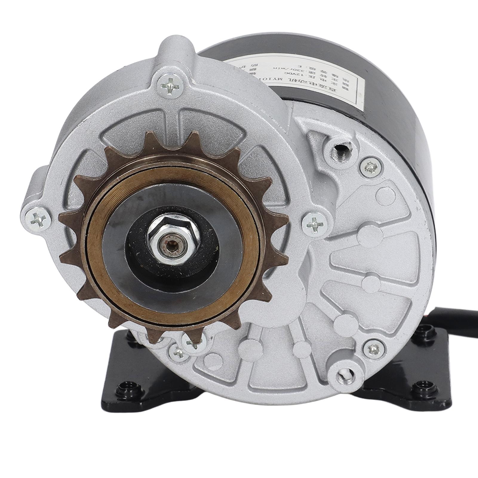 

Brush Motor Gear Reduction Electric Motor with 16 Tooth Sprocket for Electric Bicycle Scooter Bikes DC 12V 250W 330RPM