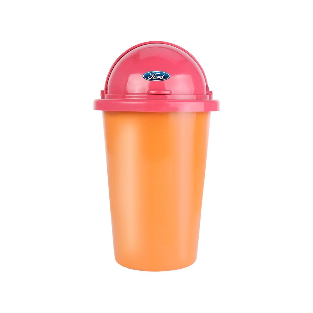 BAZQ7 Car Portable Trash Can Cute Storage Cup Dust-Proof Auto Accessories For Ford Mondeo Fiesta mk6 STRACING F150 Ranger Mustang Kuga