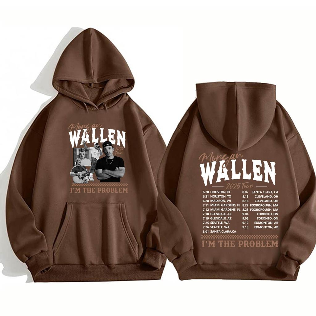Morgan Wallen Country Music Hoodies Morgan I'm The Problem Tour 2025 Hoodie Harajuku Pullover Tops Man Woman Sweatshirt Gift