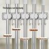 Mop and Broom Wall Mount Clip - No-Drill Storage Hook for Bathroom