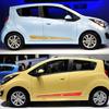 2PCS Car Door Side Stickers For Chevrolet Spark EV Tuning Auto Accessories Vinyl Film Decals Automobile Sports Styling Graphics