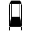 VidaXL Table console Noir 100x35x75 cm Verre trempé 322836