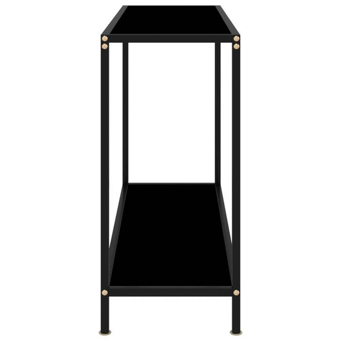 VidaXL Table console Noir 100x35x75 cm Verre trempé 322836