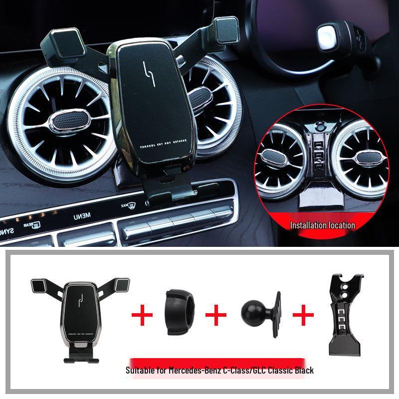 Držák na telefon do auta Mercedes-Benz Třídy C/GLC s bezdrátovým nabíjením (Modely 2015-2022)