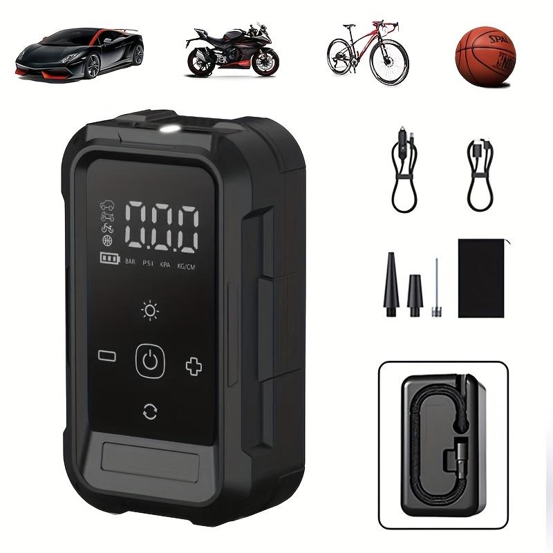 Tire Inflator Portable Air CompressorCar Tire Inflator, Portable Air Compressor With Tire Pressure Gauge And LED Light, Smart Wireless Tire Inflator чёрный