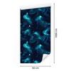 Watercolor Galaxy Wallpaper Navy Blue and Turquoise, Soft Forms 50x1000