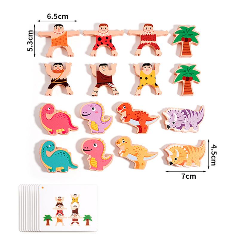 High-Quality Wooden High-Quality Man High-Quality Dinosaur High-Quality Stacking High-Quality High High-Quality Toy High-Quality Color High-Quality