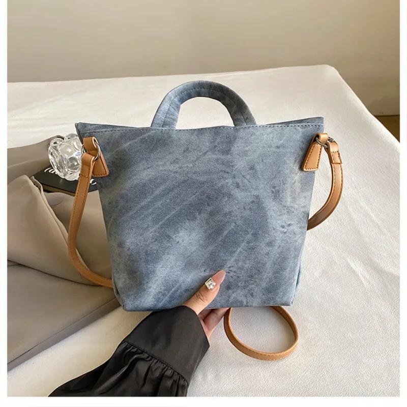 Decorative Hasp PU Shoulder Bag for women large capacity foldable bag women's bags