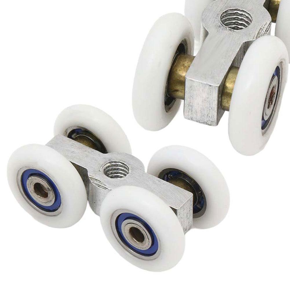 8pcs Shower Room Small Hanging Pulley Sliding Door Rollers Bathroom Glass Door Roller Home Hardware Accessories