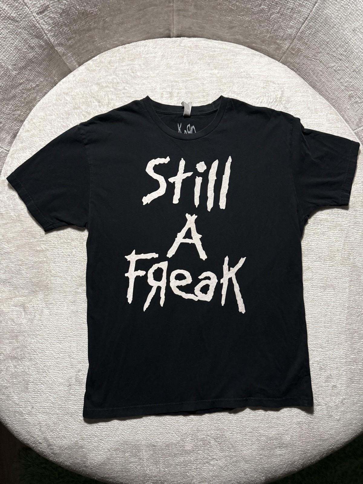 Korn Shirt Mens Large Black Still A Freak Graphic Tee Rock Metal Band Concert S