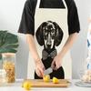 Adult Kids Kitchen Apron Funny Cartoon Dog Printed Sleeveless Linen Baking Aprons for Men Women Home Cleaning Tools Delantal