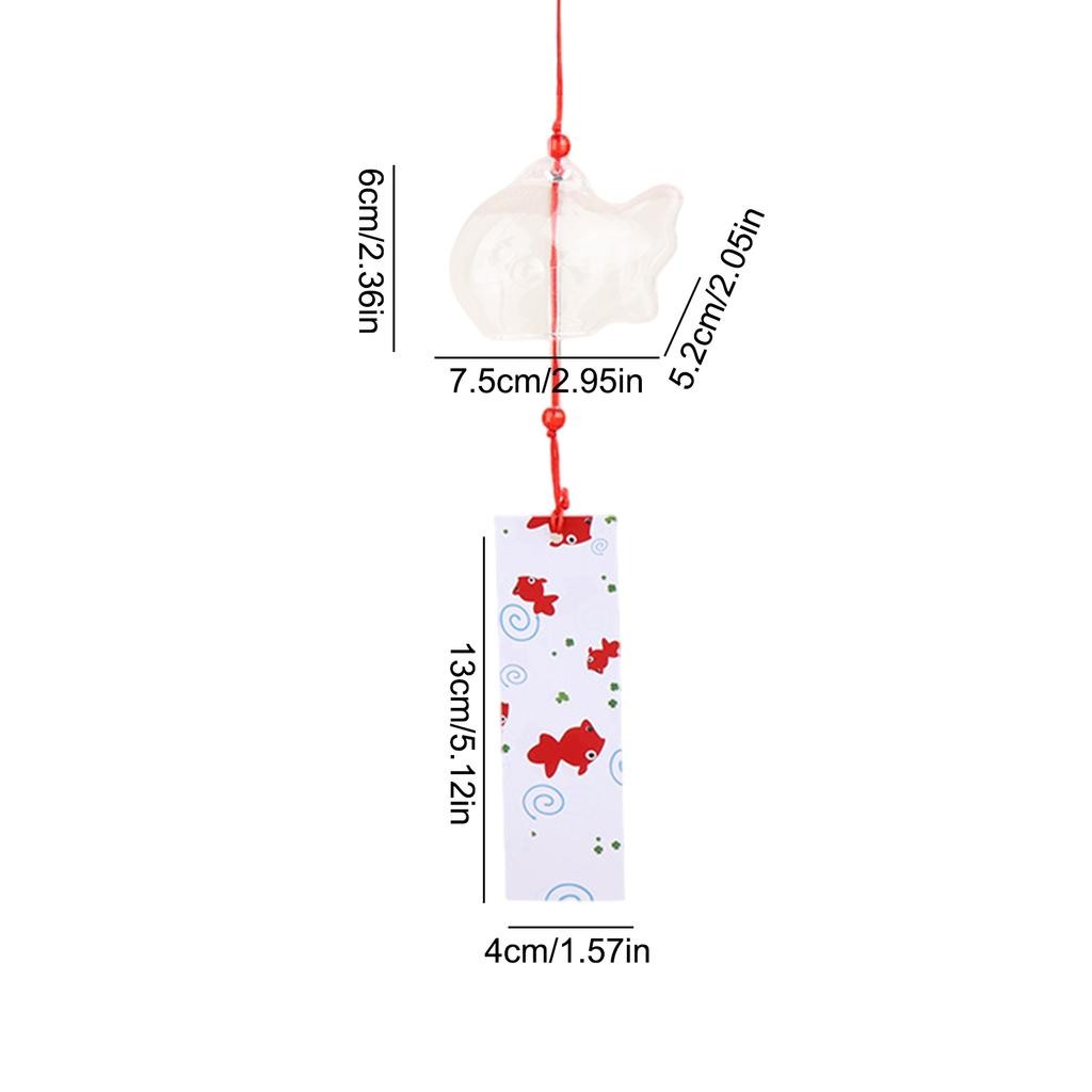 Japanese Style Cherry Blossom Wind Chimes Romantic Flower Blossom Small Wind Bells Decoration Home Glass Japan Styles Pendant