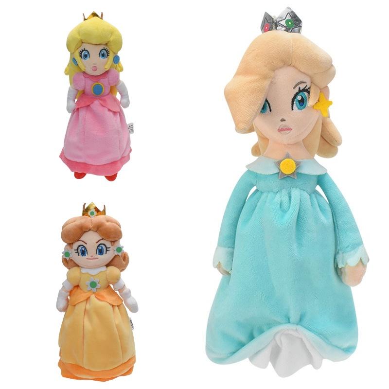 Super Mario Prinzessin Plüschpuppe Rosa Gelb Blau 25cm Weicher Kurzer Plüsch Maßgefertigt