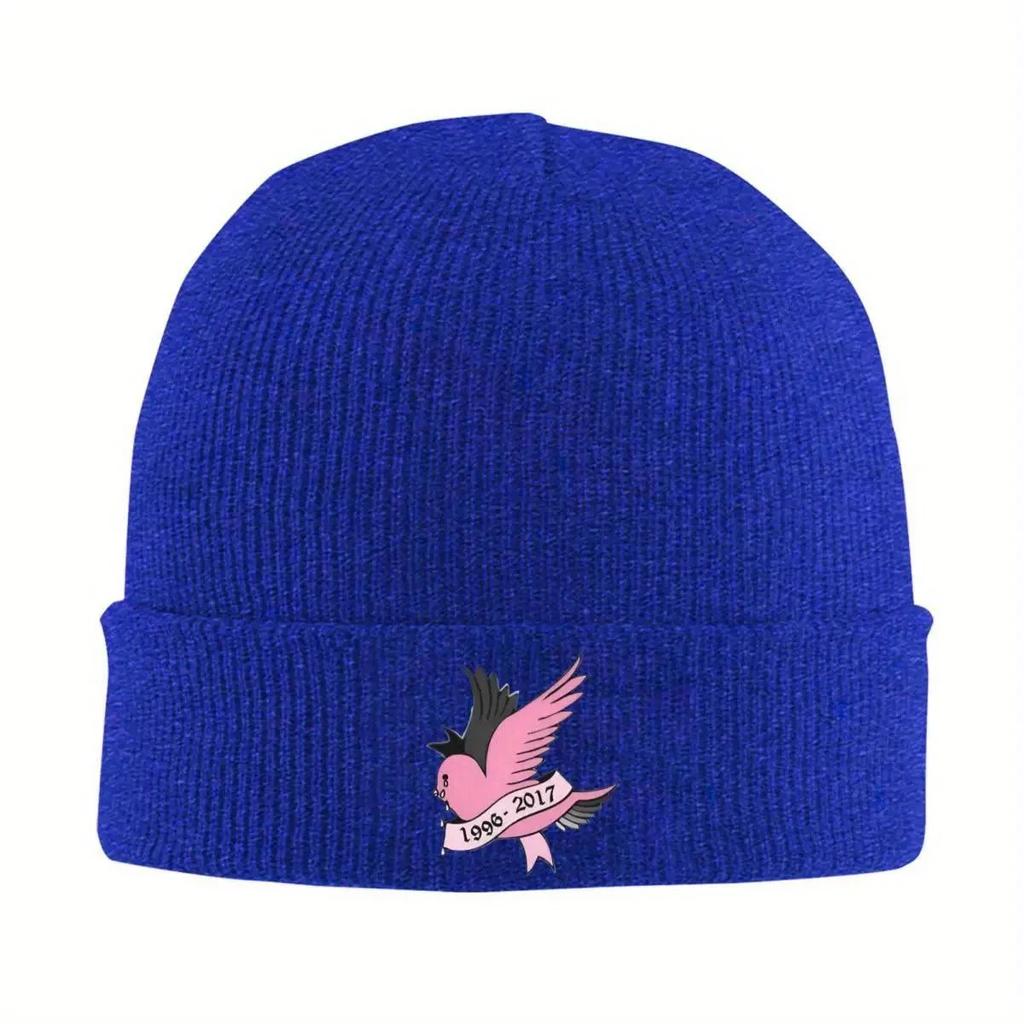 New Lil Peep Crybaby Knitted Hat Womens Unisexs Beanies Autumn Winter Hat Pink    Crochet Cap