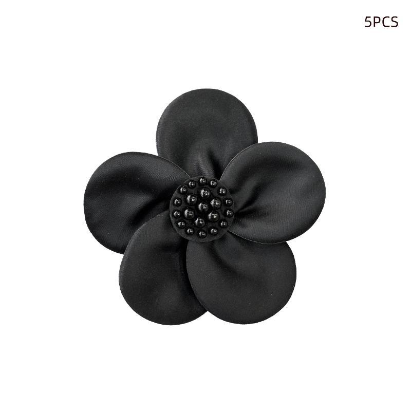 5 Pcs Black White Hand Sewn Colored Ding Cloth With Flower Clothing Patch Diy Clothing Accessories 11Cm