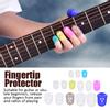 Silicone Rubber Fingertip Protectors Fingerstall And Guitar Finger Picks