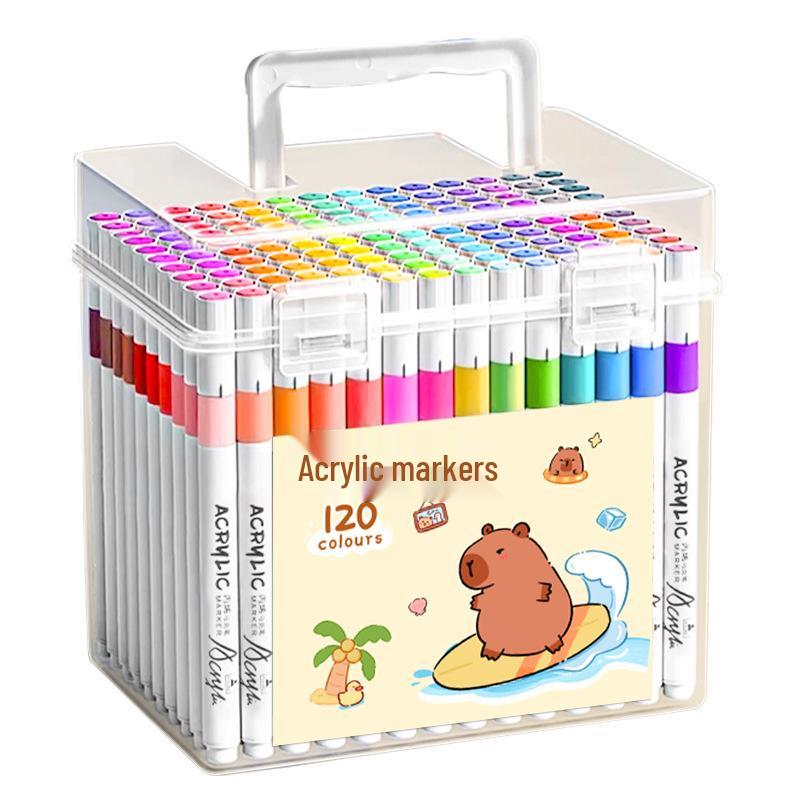 Washable Opaque Acrylic Marker Pens for Kids - Layerable Art Pens with Special Caps