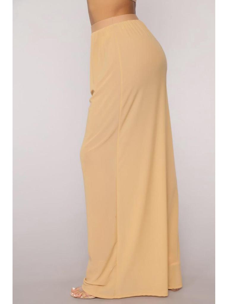 Pantalones Europeos y Americanos de Estilo Caliente de Malla con Volantes Semitransparentes de Pierna Ancha