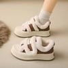 Women Winter Cotton Shoes Thickened White Shoes with Velvet  Thick Soled Warm High-end Feeling Wearing Hairy Shoes Outside