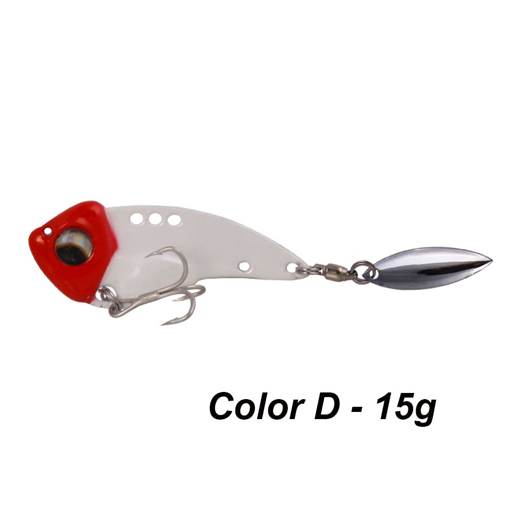 7g 11g 15g Paillettenlöffel Metall Rotierende Wobbler Crankbaits Drillinghaken VIB Köder Metall Angelköder