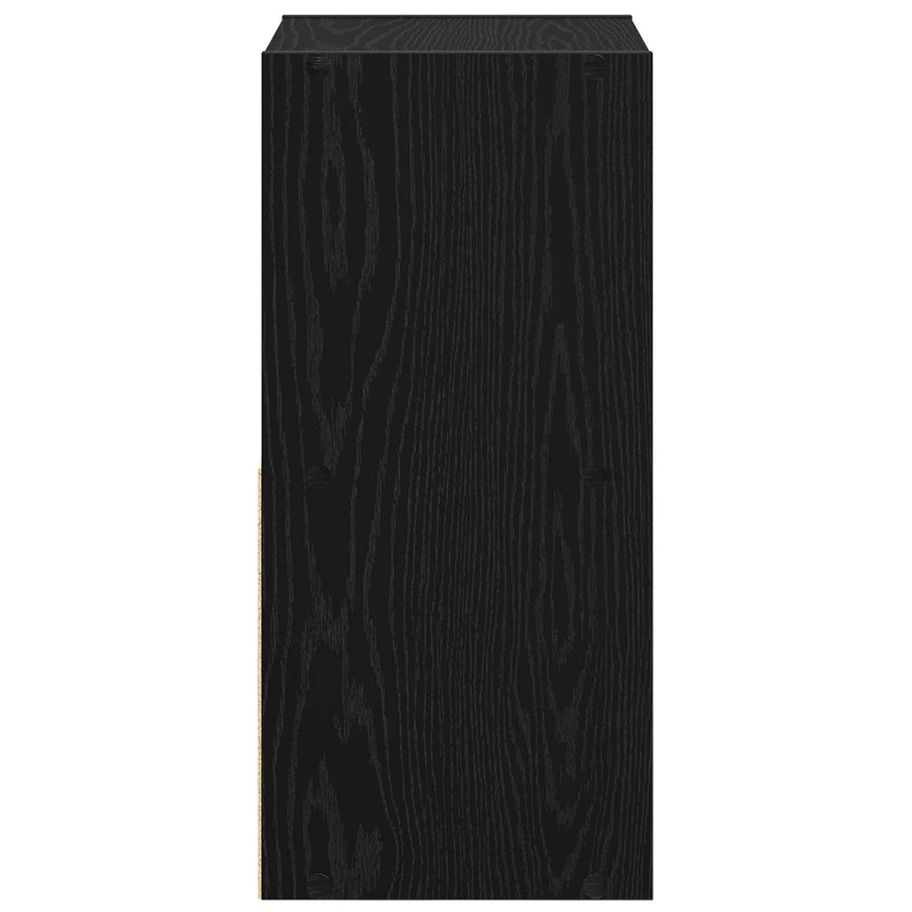 Nightstand Black Oak Effect 35 x 32 x 68.5 cm Engineered Wood