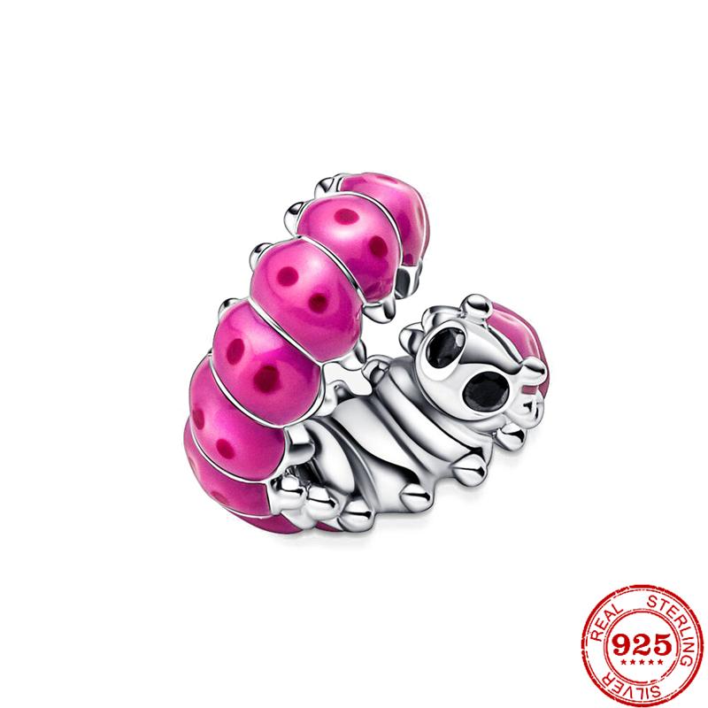 925 Silver Butterfly Four Clover Leaves Flower Charm Bead Fit Original Pendant Bracelet Necklace Jewelry Gift For Women