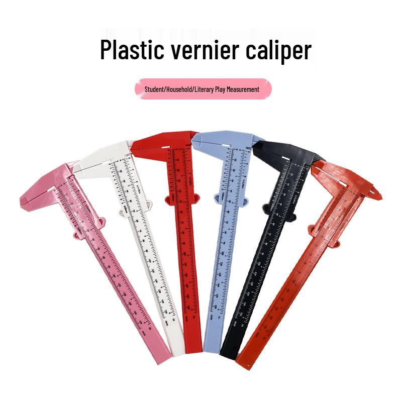 150mm Plastic Vernier Caliper, Double Scale, Mini Measuring Tool for Jewelry and Student Use