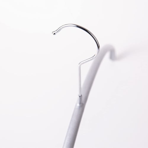 MAWA Economic 40 Hangers, Set of 20, White, Slim, Space-Saving, Non-Slip Coating, Round Hangers, Ideal for Knitwear, Shirts, and Blouses, 360 Rotatin