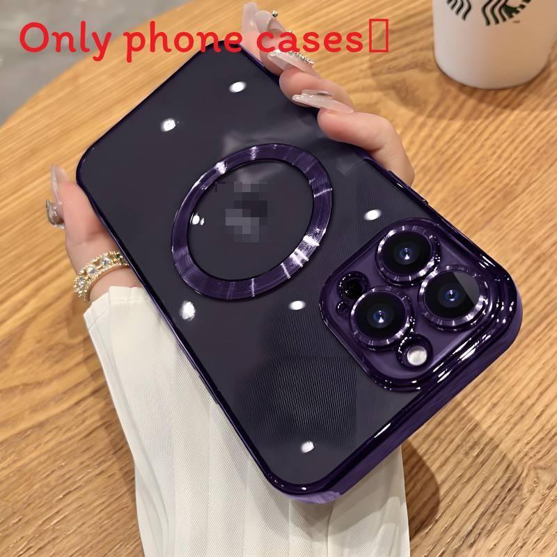 

Для Чехла Iphone 16 Pro Max Pro Противоударный Магнитный Мягкий Тпу Чехол Принадлежности Purple 16