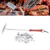 BBQ Branding Iron English Letters Stainless Steel Steak Branding Iron with Wooden Handle for Grillin