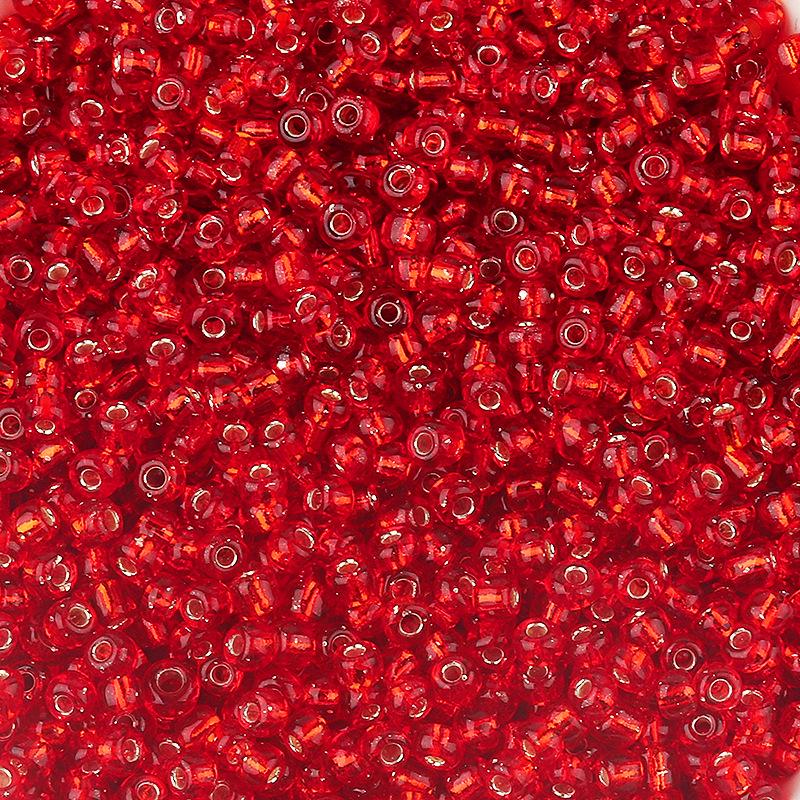 Forsølvede 3 mm glassfrøperler for DIY-smykker - Flere farger